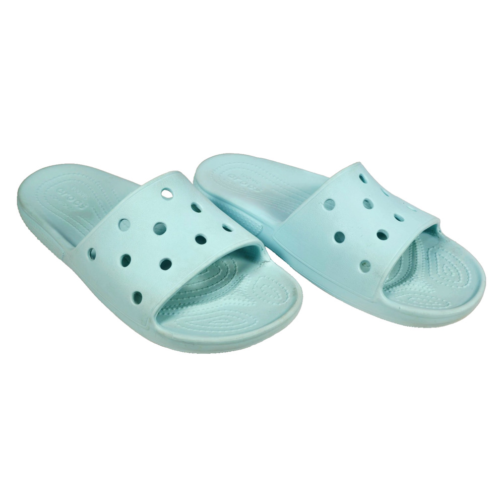CROCS Classic Slides Unisex, Women's 9 Men's 7 Aqua Blue/Turquoise - Picture 3 of 9